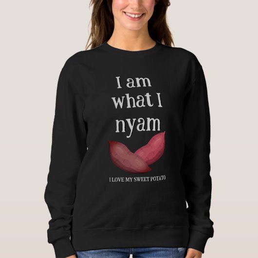 Sweatshirt JE SUIS CE QUE J'AIME NYAM Couples de pommes de te (Devant)