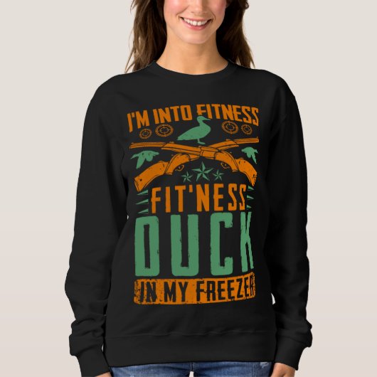 Sweatshirt Je suis dans la forme Canard de forme dans mon con (Devant)