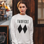 Sweatshirt Je suis difficile Ski Gag d'hiver