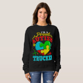 Sweatshirt Je Suis Fier Autisme Trucker Puzzle Coeur Autistiq (Devant entier)