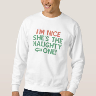 Sweatshirt Je suis gentil, elle est la vilaine