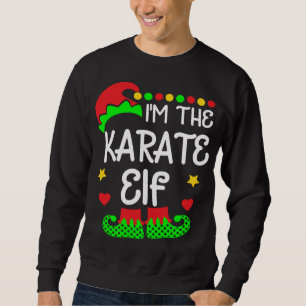 Sweatshirt Je suis ici pour le chien de Noël de l'elfe de la