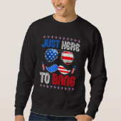 Sweatshirt Je Suis Juste Ici Pour Bang Usa Drapeau Lunettes d (Devant)