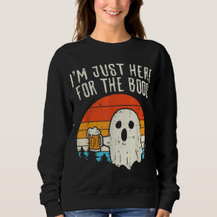 Sweatshirt Je Suis Juste Ici Pour Boos Retro Ghost Bière Hall