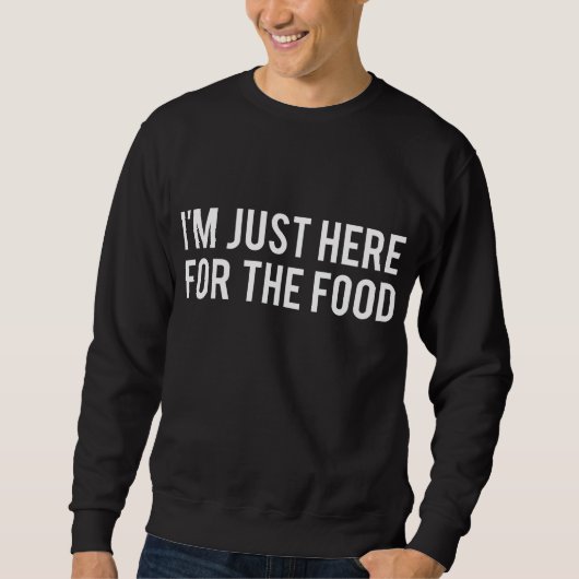 Sweatshirt Je suis juste ici pour le tee xmas de Thanksgiving (Devant)