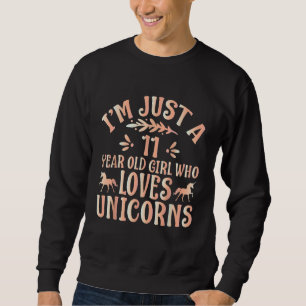 Sweatshirt Je suis juste une fille de 11 ans qui adore les li