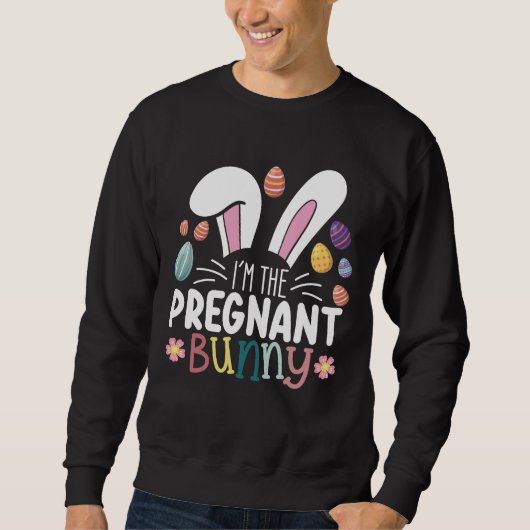 Sweatshirt Je suis la maman lapin enceinte de la famille de P (Devant)
