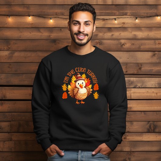 Sweatshirt Je suis la mignonne Turquie Thanksgiving automne