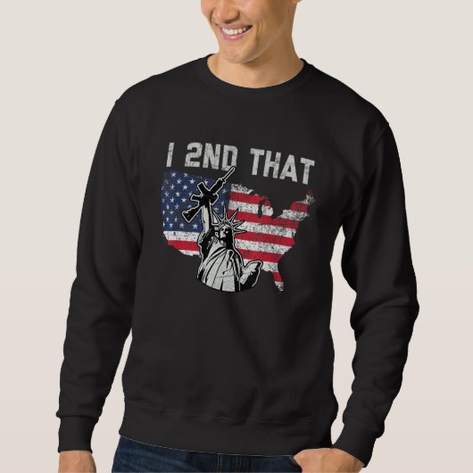 Sweatshirt Je Suis La Statue Pro-Gun De La Liberté Tenant Un (Devant)
