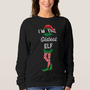 Sweatshirt Je suis l'aîné Elfe Elfed Up Funny Christmas Holid