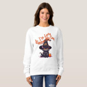 Sweatshirt Je suis Late Blame My Cat, Drôle, Chat, Cadeau Amo (Devant entier)