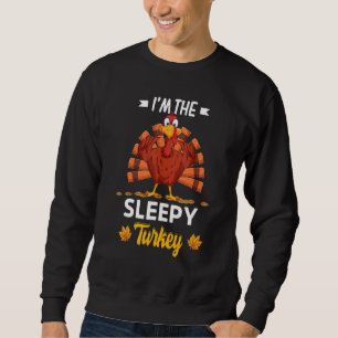 Sweatshirt Je suis le Bon thanksgiving de la Turquie endormi