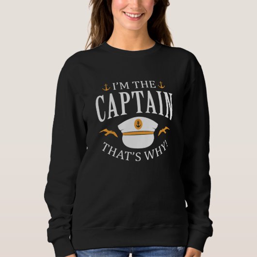 Sweatshirt Je suis le capitaine (Devant)