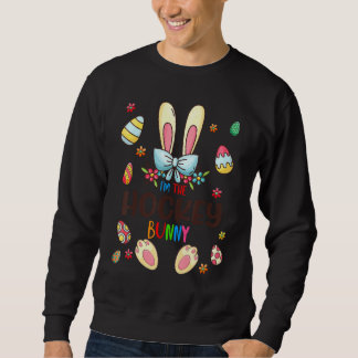 Sweatshirt Je suis le lapin de Hockey Jour de Pâques jumelé f