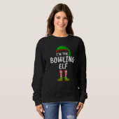 Sweatshirt Je suis le Noël de l'elfe de bowling (Devant entier)