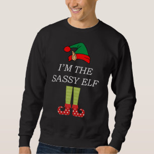 Sweatshirt Je Suis Le Sassy Elf Laid Noël