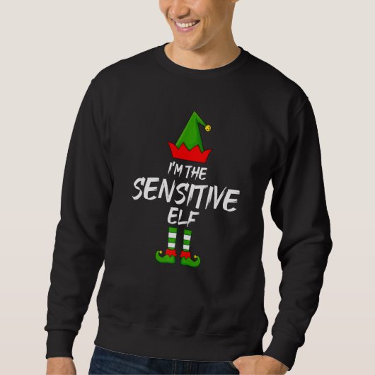 Sweatshirt Je suis le Sensitive Elf Matching Family Elf Chris (Devant)