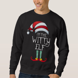 Sweatshirt Je suis le Shopping Elf jumeler Noël de famille