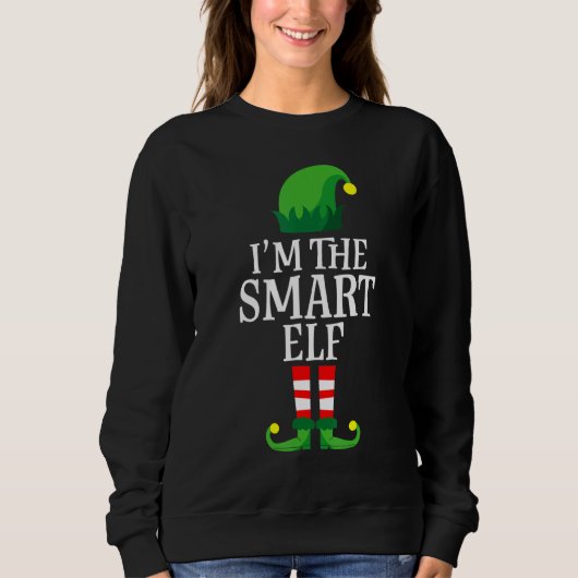 Sweatshirt Je Suis Le Sm Elf Vêtements De Noël Brainy Elf Mat (Devant)