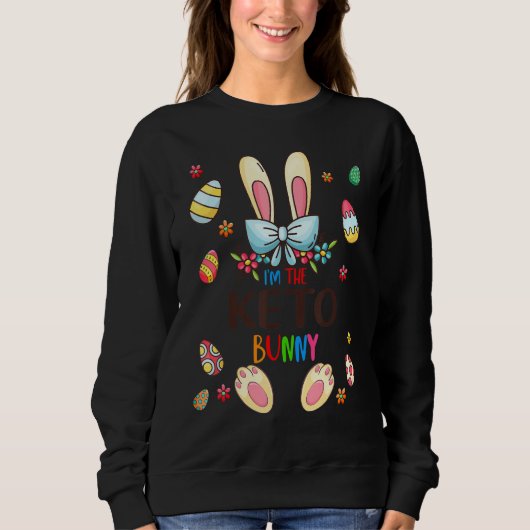 Sweatshirt Je suis l'oeuf de famille Keto Bunny pour la fête  (Devant)
