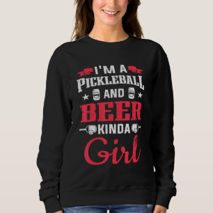 Sweatshirt Je Suis Pickleball Et Beer Kinda Fille Femmes Pick