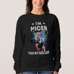 Sweatshirt Je Suis Plus Sympa Que Mon Visage