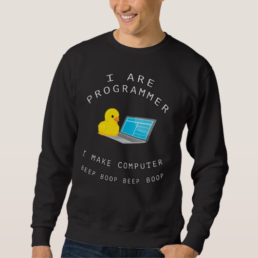 Sweatshirt Je suis programmeur Beep Boop Duck (Devant)