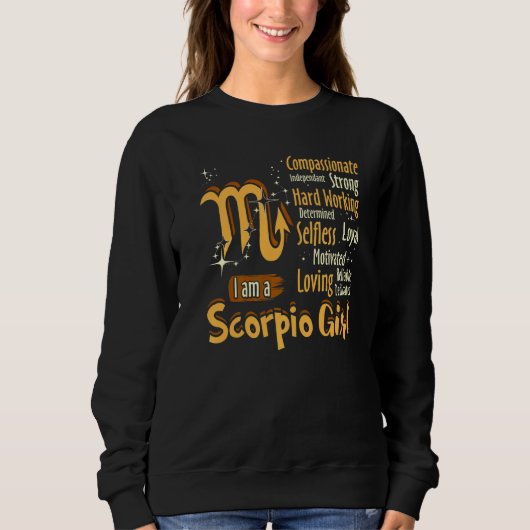 Sweatshirt Je Suis Scorpio Girl Zodiac Sign Femmes (Devant)