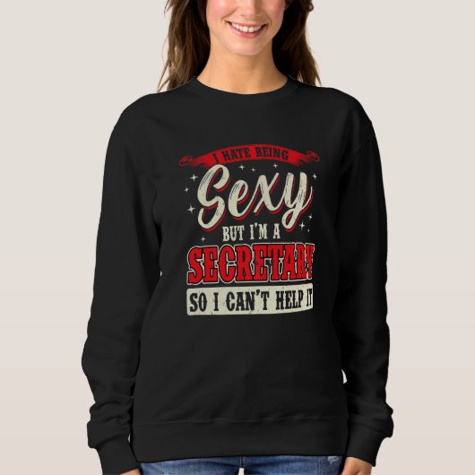 Sweatshirt Je suis secrétaire d'école (Devant)