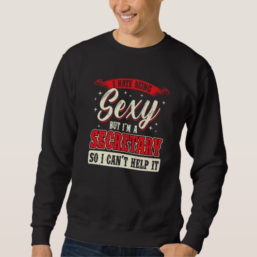 Sweatshirt Je suis secrétaire d'école (Devant)