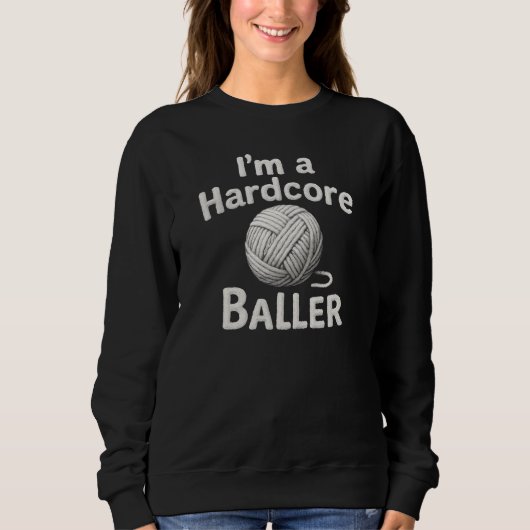 Sweatshirt Je suis un baller hardcore (Devant)