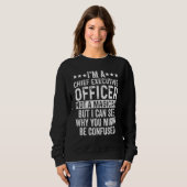 Sweatshirt Je suis un chef de la direction pas un magicien (Devant entier)
