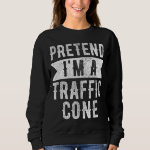 Sweatshirt Je suis un costume de cône de la circulation Orang