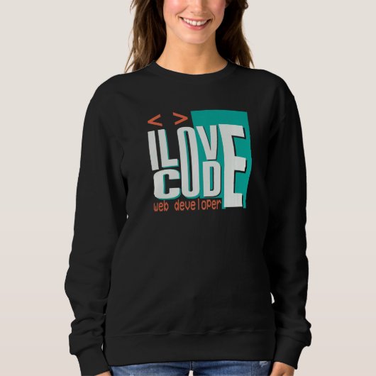 Sweatshirt Je suis un développeur web programmeur J'adore cod (Devant)