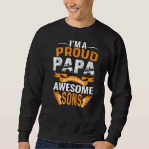 Sweatshirt Je suis un Pape Fier de trois Fils Fa Fous Fa