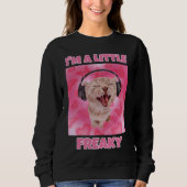 Sweatshirt Je suis un peu folle mème de chat femmes (Devant)