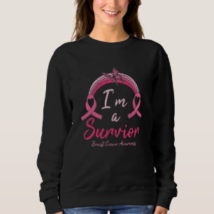 Sweatshirt Je suis un survivant guerrier Sensibilisation au c