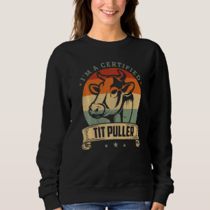 Sweatshirt Je suis un tireur certifié pour une ferme agricole