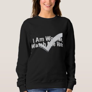 Sweatshirt Je Suis Une Femme Qui Me Regarde Blanche