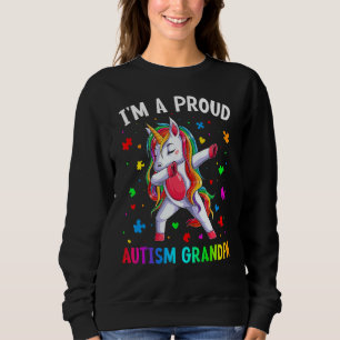 Sweatshirt Je suis une fière autisme grand-père Dabbing l'aut