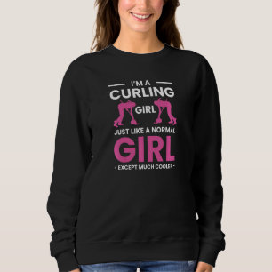 Sweatshirt Je suis une fille de curling Curler Ice Curl Stone