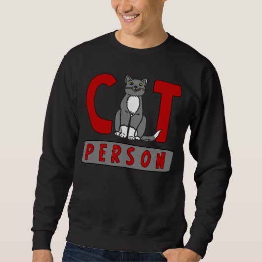 Sweatshirt Je suis une personne de chat (Devant)