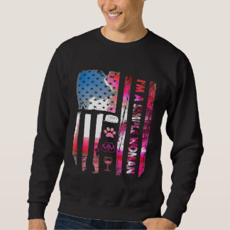 Sweatshirt Je Suis Une Simple Femme Camping Vin Flip Flops Ca