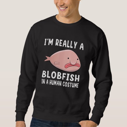 Sweatshirt Je suis vraiment un poisson de fond dans un costum (Devant)