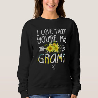 Sweatshirt Je t'aime parce que tu es ma grand-mère Grams Fête