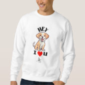 Sweatshirt Je t'aime. T-shirt Chiot (Devant)