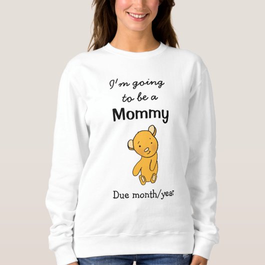 Sweatshirt Je vais être une maman (Devant)