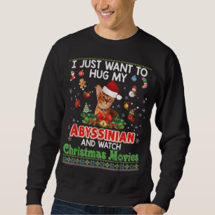 Sweatshirt Je Veux Juste Embrasser Mon Chat Abyssinien Et Reg