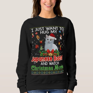 Sweatshirt Je Veux Juste Embrasser Mon Chat Bobtail Japonais 
