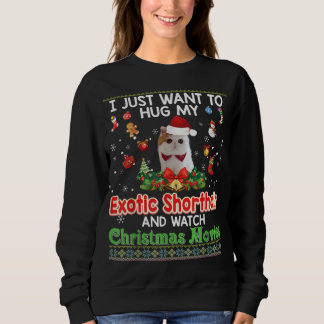 Sweatshirt Je Veux Juste Embrasser Mon Chat Exotique À Paille